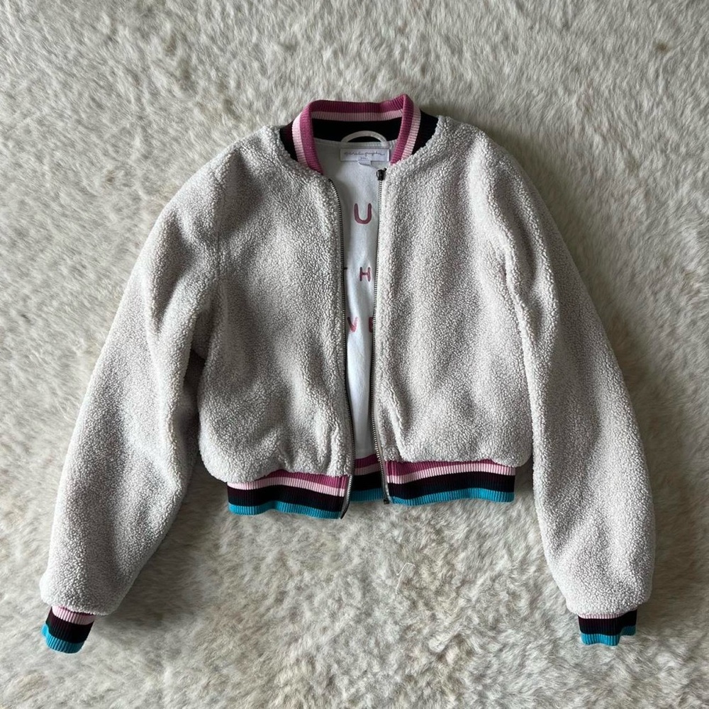 Spiritual Gangster Sherpa bomber jacket